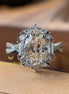 Leila Oval-Halo Ring