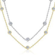 Bezel Moissanite Necklace