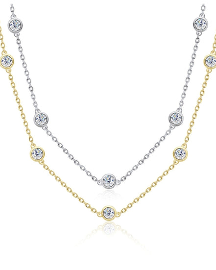 Bezel Moissanite Necklace