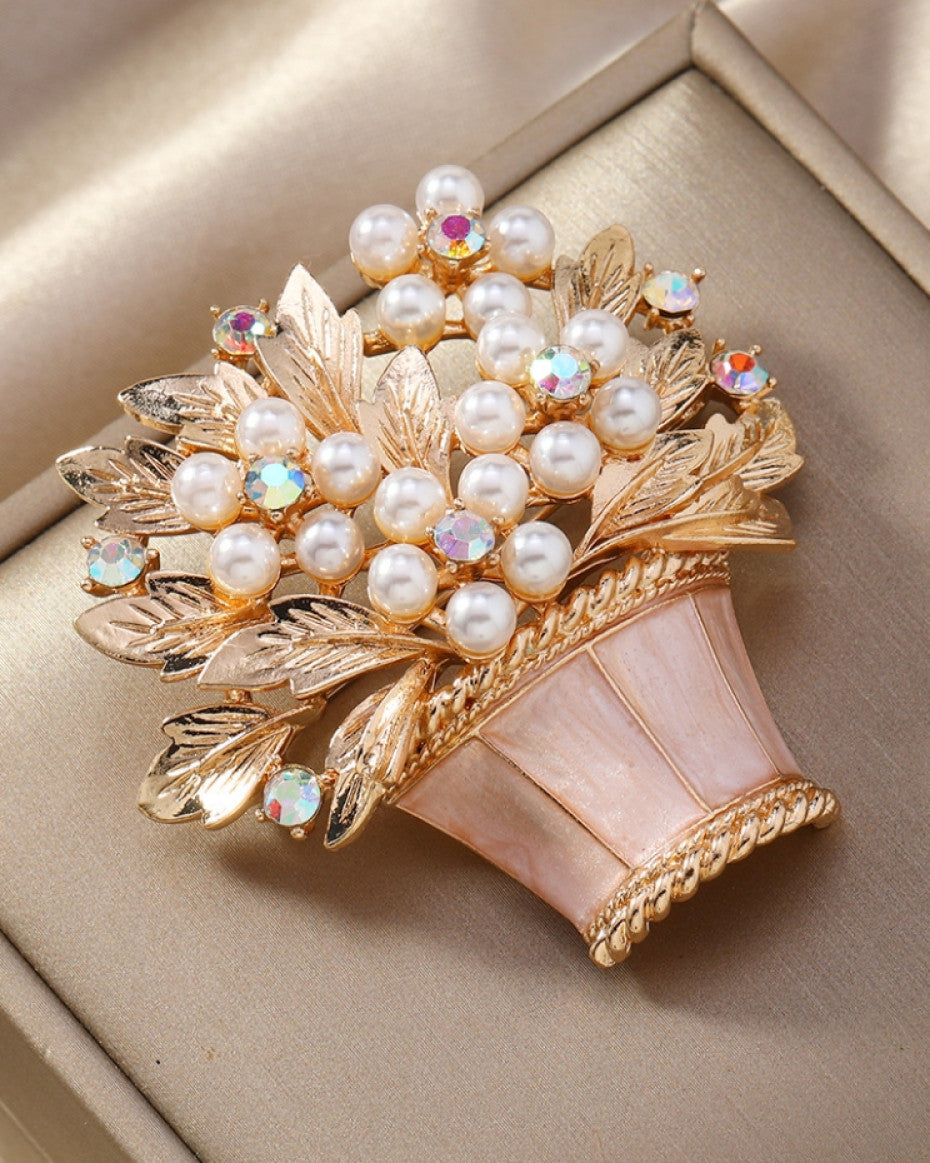 Flourish Brooch Blue