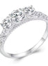 Vintage Tristone Moissanite Ring