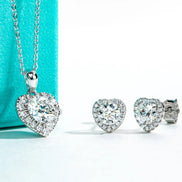 Heartthrob Moissanite Set Earrings And Necklace