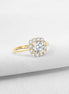 Elena Solid Gold Moissanite Ring