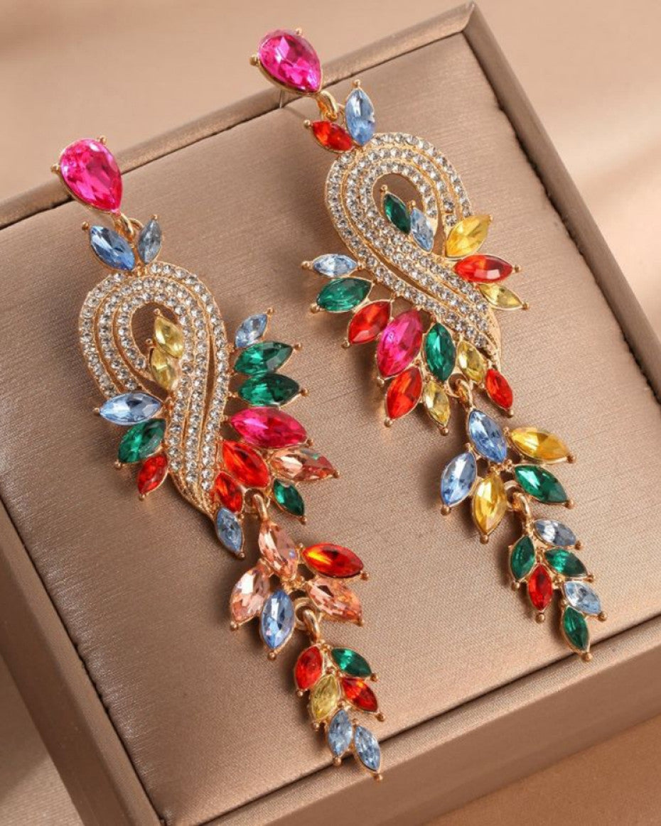 308 Crystal Earrings Multi