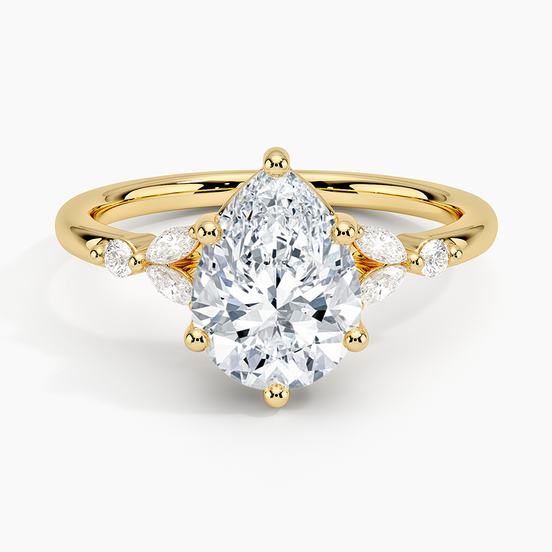 The Pear Floral Cathedral Ring