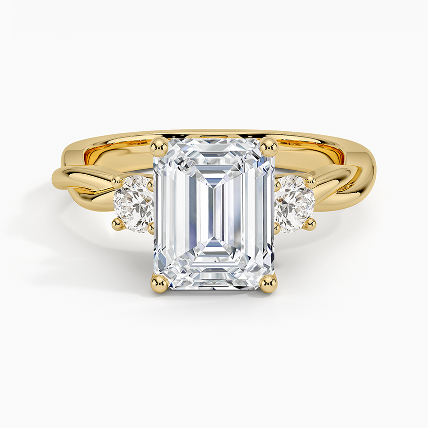The Emerald Pavé Shoulder Ring