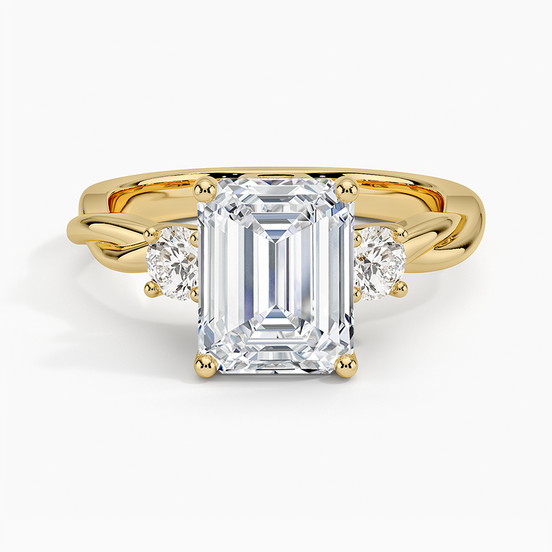 The Emerald Pavé Shoulder Ring