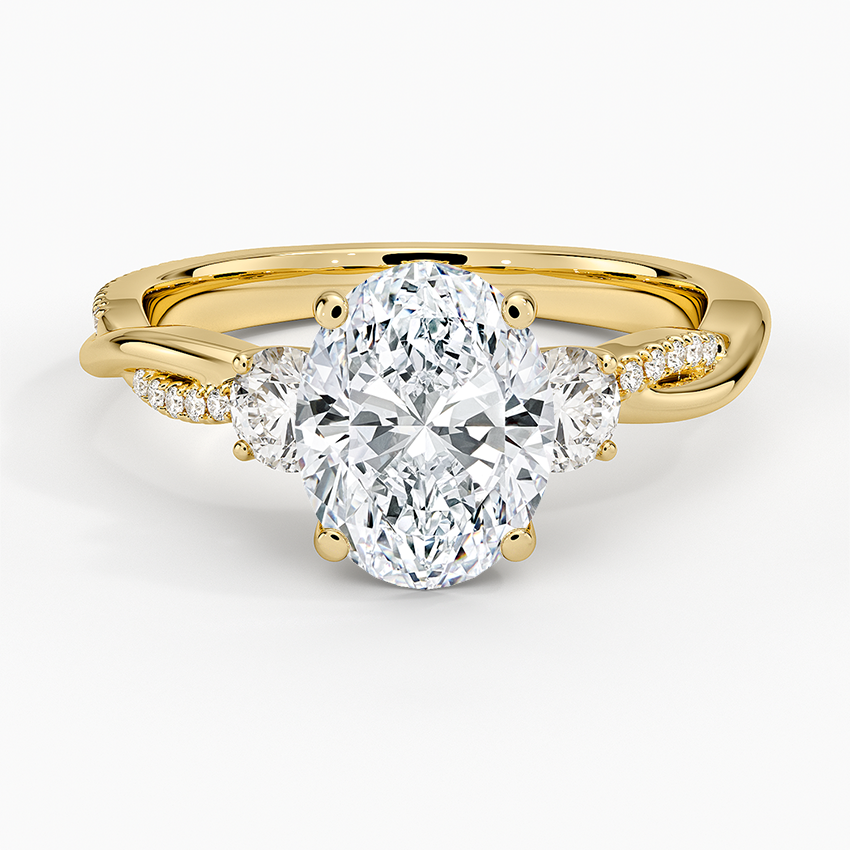 The Oval Triple-Stone Ring