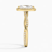 The Cushion Pavé Halo Ring