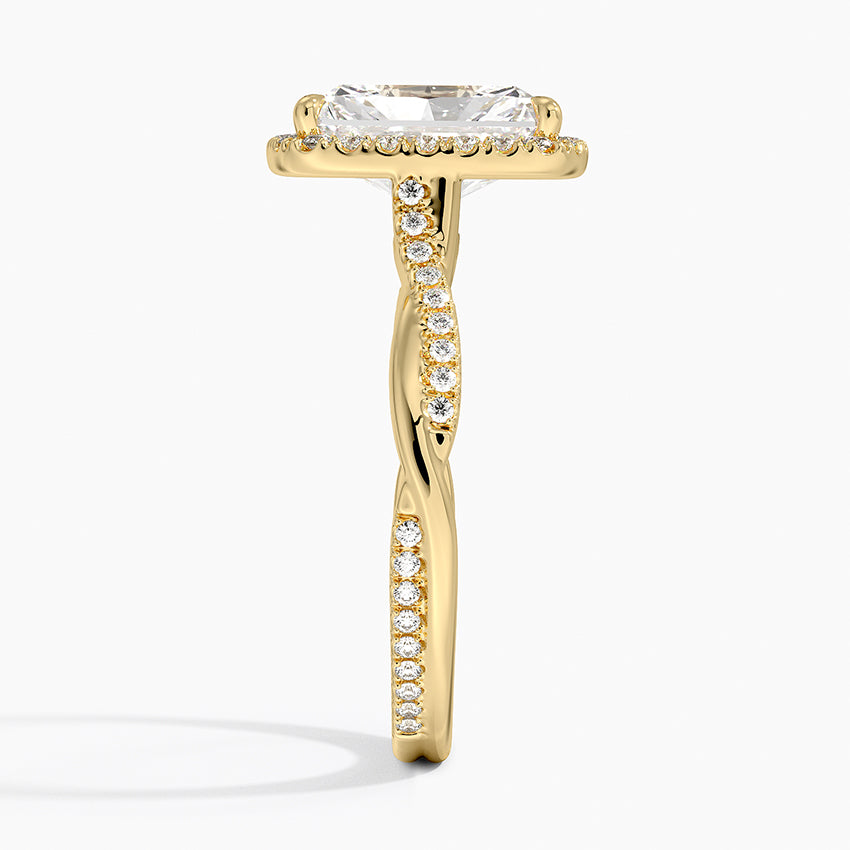 The Cushion Pavé Halo Ring