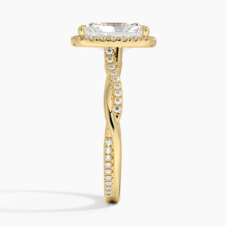 The Cushion Pavé Halo Ring