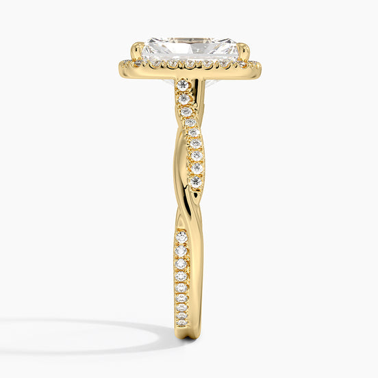 The Cushion Pavé Halo Ring