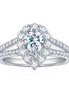 Daisy Double-Halo Pear Moissanite Ring