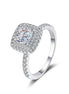 Princess Cut Moissanite (Double Halo)