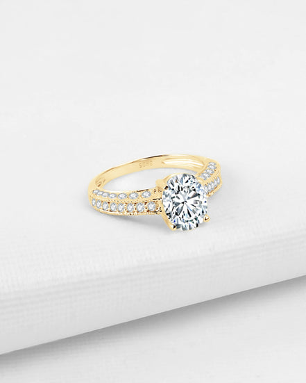 Tessa Solid Gold Moissanite Ring