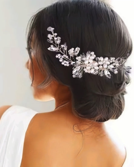Bridal Hair comb 001 Silver