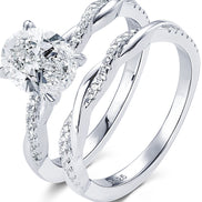 Elara Twisted Oval Bridal Set