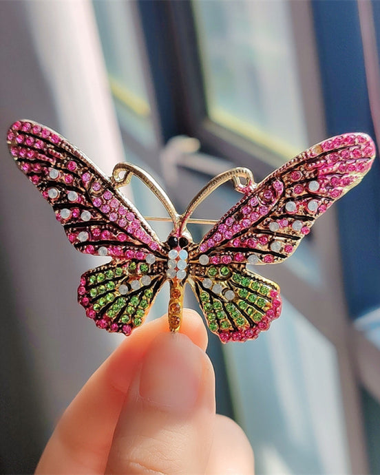 Elsa Butterfly Brooch Pink