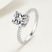 Oval Moissanite Engagement Ring - 3 Carat Upgrade