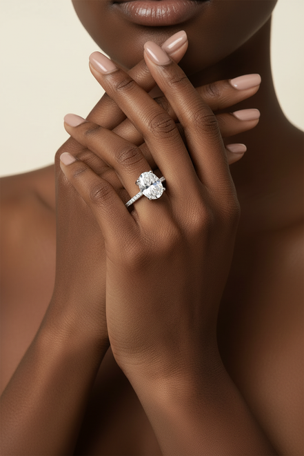 Oval Moissanite Ring — Refined Proportions