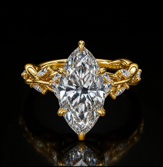 Elowen Marquise Moissanite Bridal Set
