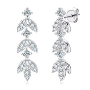 Vienna Moissanite Earrings Silver