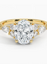 The Celeste Oval Halo Ring