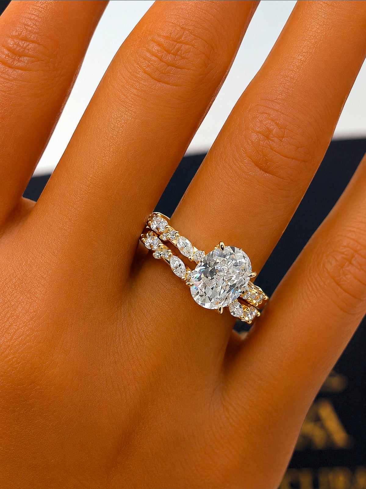 Aurielle Oval Moissanite Bridal Set