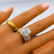 Valencia Radiant Moissanite Bridal Set