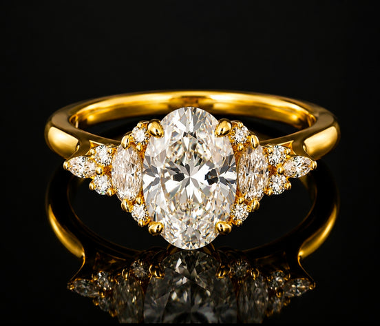 Seraphina Oval Moissanite Ring