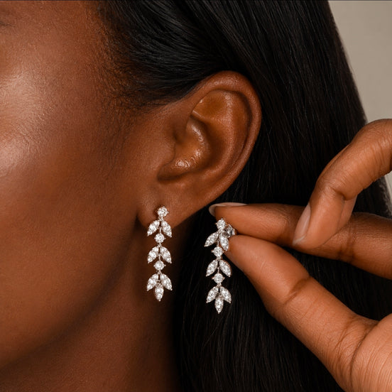Vienna Moissanite Earrings Silver