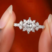 Clarity Princess-Cut Crown Ring
