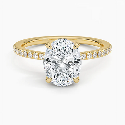The Oval Pavé Whisper Ring