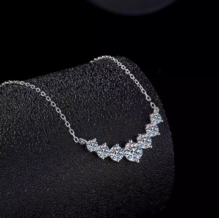 Celeste Cascade Moissanite Necklace & Earrings Set