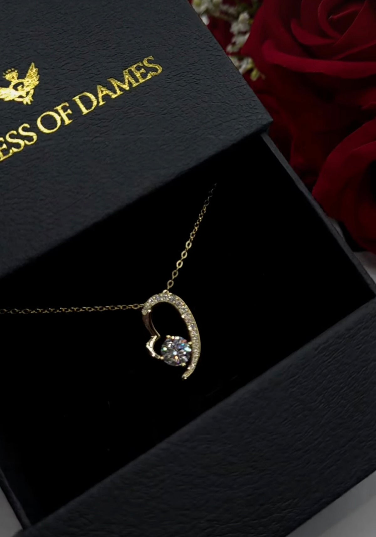 Heart Embrace Moissanite Pendant
