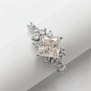 Clarity Princess-Cut Crown Ring