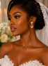 Isla Pearl Halo Drop Earrings