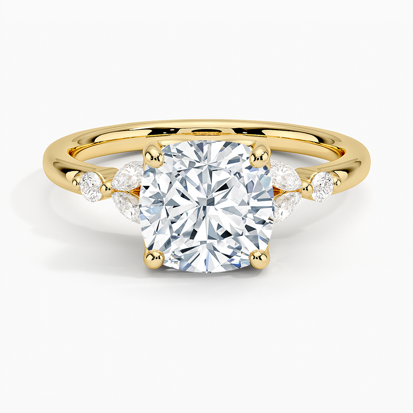 The Cushion Three-Stone Ring