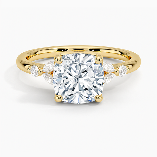 The Cushion Three-Stone Ring
