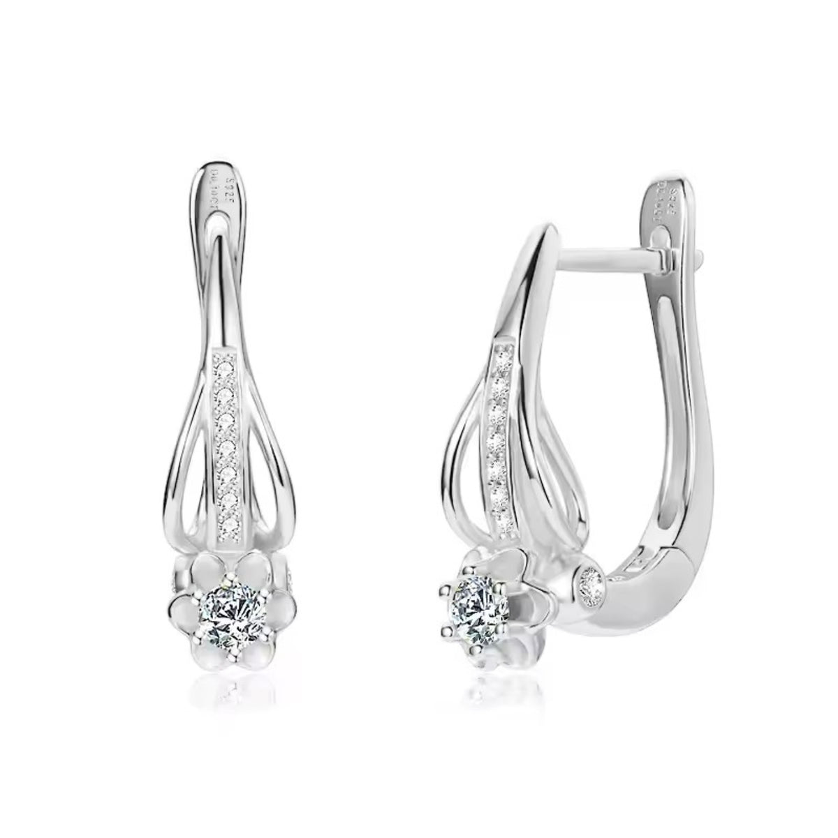 Myra Moissanite Earrings Gold