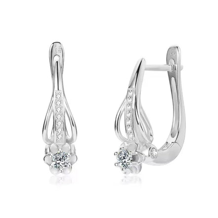Myra Moissanite Earrings Gold