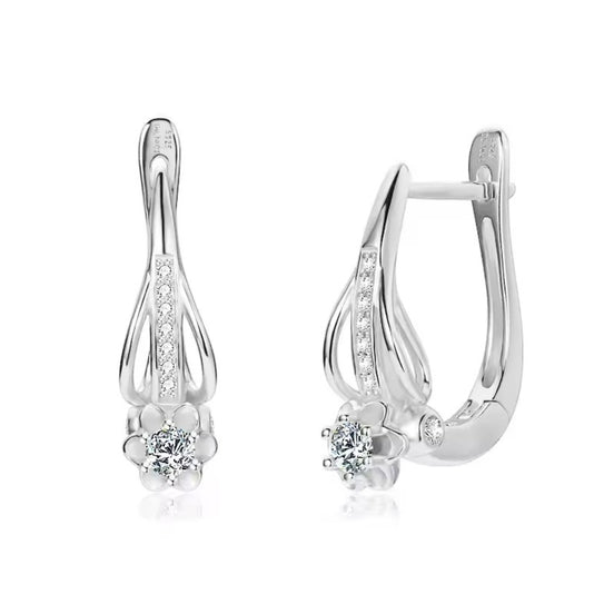 Myra Moissanite Earrings Gold