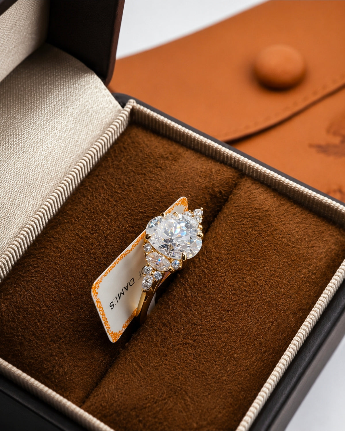 Dazzling Gold Oval Engagement Ring