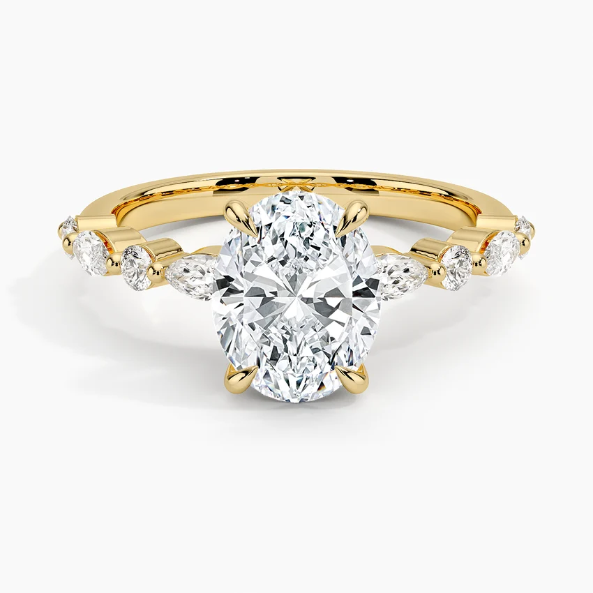 The Oval Diamond-Lace Ring