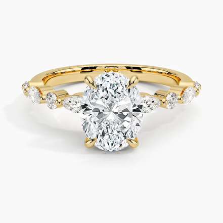 The Oval Diamond-Lace Ring
