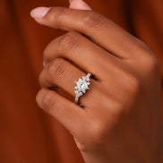Clarity Princess-Cut Crown Ring