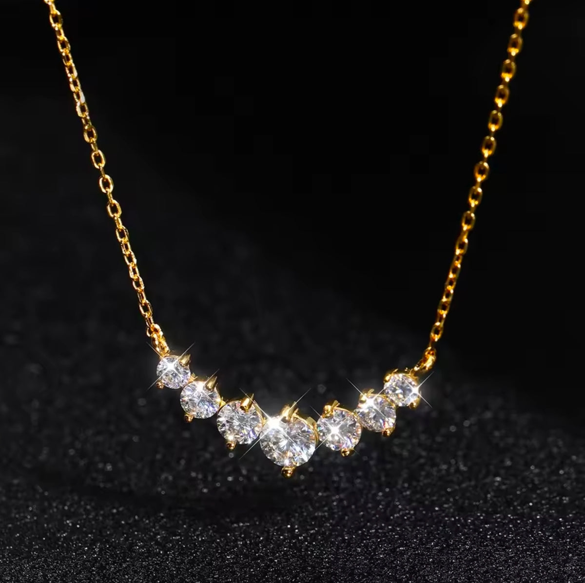 Celeste Cascade Moissanite Necklace & Earrings Set