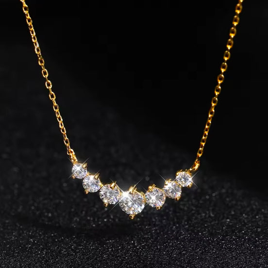 Celeste Cascade Moissanite Necklace & Earrings Set