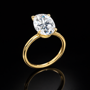 Daisy Oval Moissanite Engagement Ring