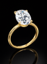Daisy Oval Moissanite Engagement Ring